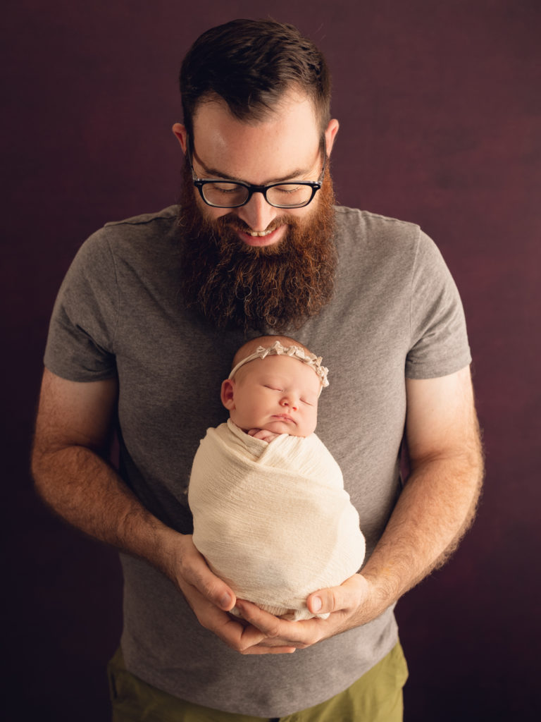 Newborn with dad