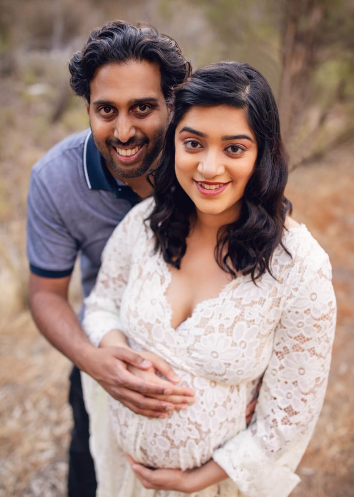 couples maternity session outdoors